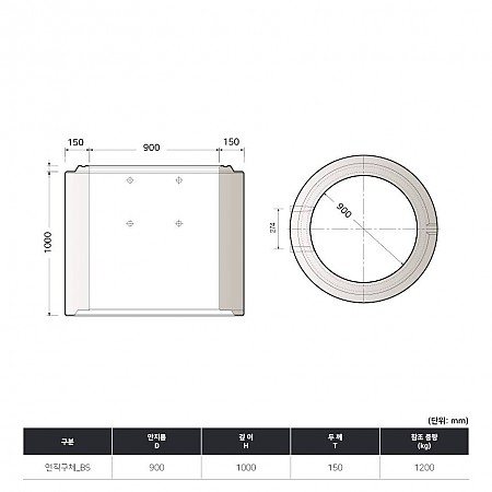 D900*1000H*150T_연직구체_BS
