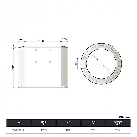 D1200*1000H*200T_연직구체_BS